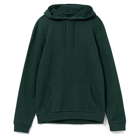 Толстовка с капюшоном унисекс Hoodie, темно-зеленый меланж - рис 2.