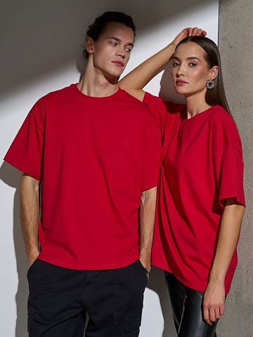 Футболка Oversize Premium, красная - рис 12.