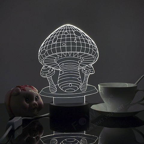 3D Лампа Грибы - рис 2.