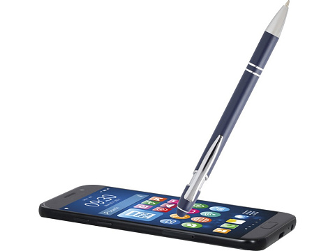 Kish шариковая ручка с серебристой отделкой - Темно - синий (синие чернила) - рис 5.