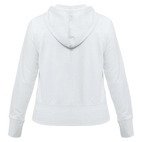 Толстовка женская Hooded Full Zip белая - рис 4.