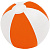 Надувной пляжный мяч Cruise, оранжевый с белым - миниатюра