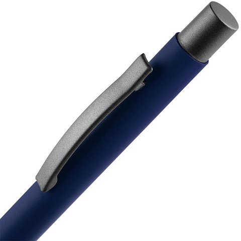 Ручка шариковая Atento Soft Touch, темно-синяя - рис 5.