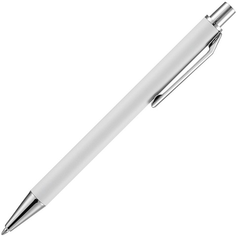 Ручка шариковая Lobby Soft Touch Chrome, белая - рис 4.