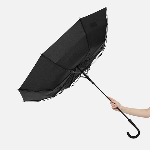 Зонт-трость Nimbrella, черный - рис 8.