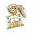 Подарочный шелковый платок "Азбука" - миниатюра - рис 2.