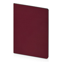 Бизнес-тетрадь А5 Pragmatic Contrast, 40 листов в клетку, бордовый с темно-серым срезом