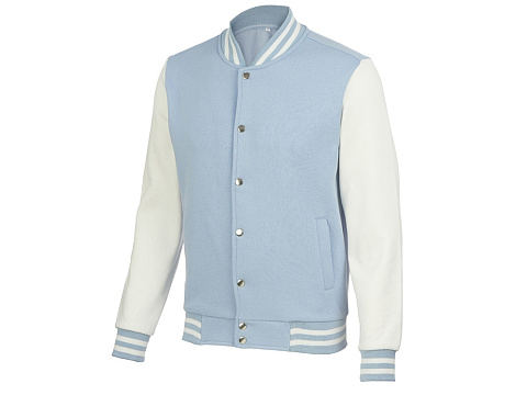 Бомбер Oxford, небесно-голубой/молочный, унисекс
