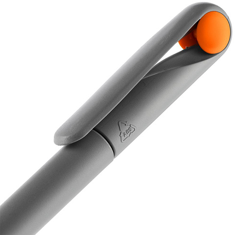 Ручка шариковая Prodir DS1 TMM Dot, серая с оранжевым - рис 6.