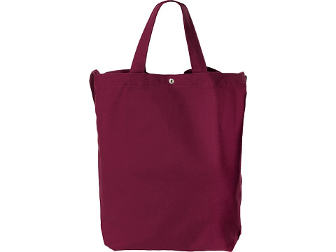 Сумка Helfer из хлопка на кнопке с регулирующейся лямкой, бордовый - рис 4.