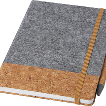 Veronica блокнот формата A5 в твердой обложке - Серый / Натуральный
