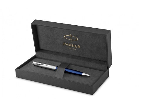 Шариковая ручка Parker Sonnet Entry Point Blue Stee CT, стержень: M, цвет чернил: black , в подарочной упаковке - рис 2.