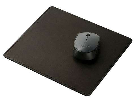 Кожаный коврик для мышки, черный - рис 2.