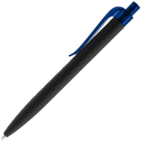 Ручка шариковая Prodir QS01 PRT-P Soft Touch, черная с синим - рис 3.