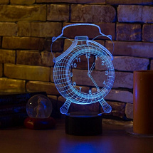 3D лампа Будильник