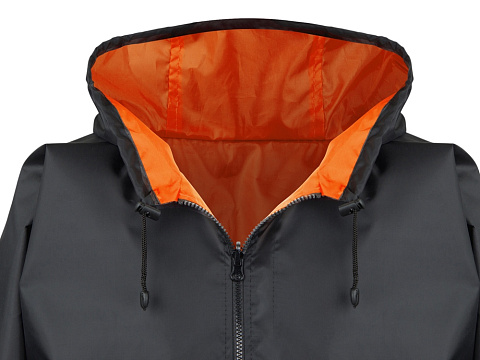 Дождевик Bi-color унисекс, оранжевый/черный - рис 6.