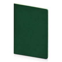 Бизнес-тетрадь А5 Pragmatic Contrast, 40 листов в клетку, темно-зеленый с салатовым срезом