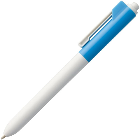 Ручка шариковая Hint Special, белая с голубым - рис 3.