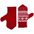 Новогодние варежки Узоры (красные) - миниатюра - рис 2.