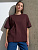 Футболка Oversize Premium, коричневая (шоколад) - миниатюра - рис 5.