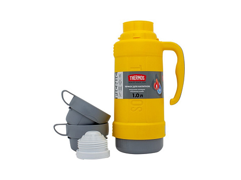 Термос со стеклянной колбой тм THERMOS PICNIC 40 Series Yellow 0,5L - рис 9.