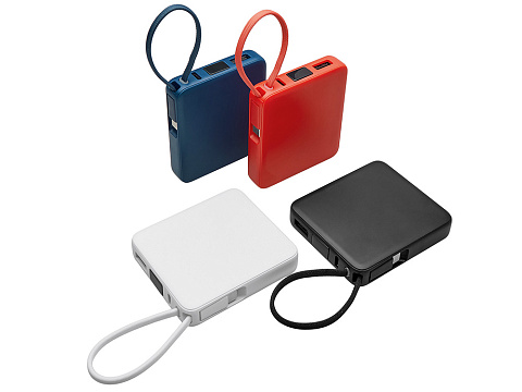 Внешний аккумулятор со встроенным кабелем USB-C Дэнси, 5000 мАч, белый - рис 7.