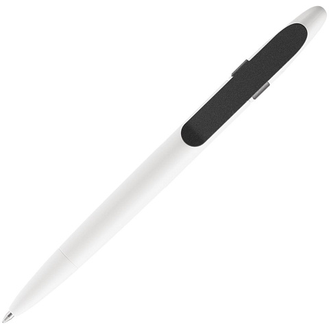 Ручка шариковая Prodir DS5 TSM Metal Clip, белая с серым - рис 5.