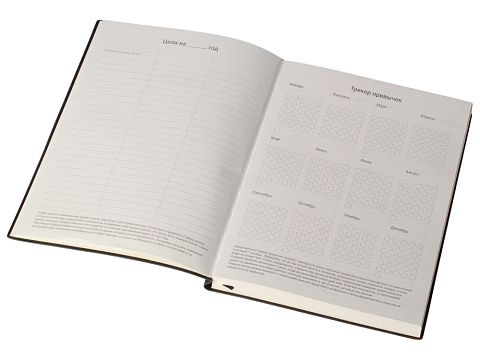 Бизнес блокнот Supreme с вставкой из софт-тача, гибкая обложка, 128 листов, черный - рис 6.