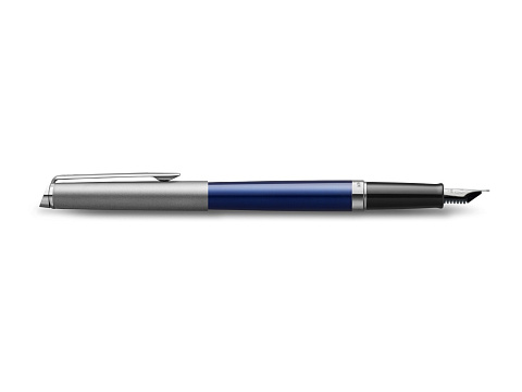 Перьевая ручка Waterman Hemisphere Entry Point Stainless Steel with Blue Lacquer в подарочной упаковке - рис 5.