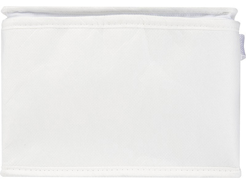 Spectrum нетканая сумка-холодильник, 4 л, на 6 банок, из переработанных материалов, белый - рис 2.