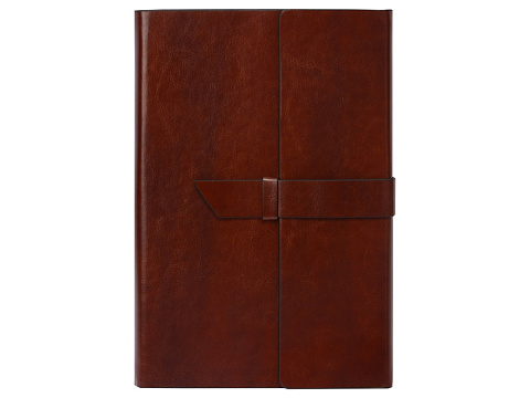 Бизнес-блокнот А5 с клапаном Fabrizio, 80 листов, коричневый (Р) - рис 4.