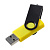 Флешка Twist Color, желтая с черным, 8 Гб - миниатюра