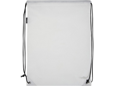 Рюкзак-мешок  на шнурке Evergreen из переработанного нетканого материала, белый - рис 3.
