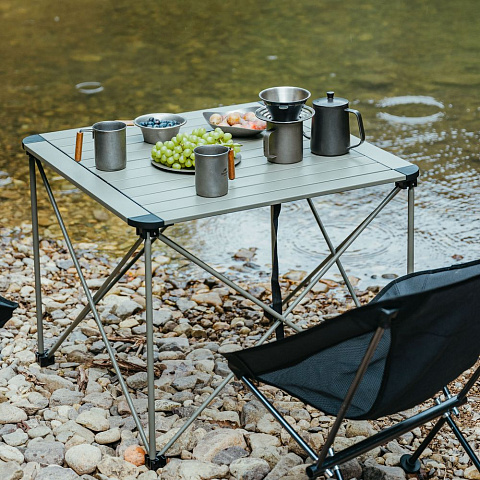 Стол Yamami L03 складной, серый - рис 8.