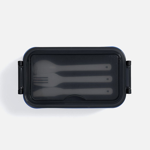 Ланчбокс Pranzo, синий с черным - рис 4.