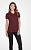 Рубашка поло женская Brandy Women, бордовая с белым - миниатюра - рис 6.