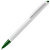 Ручка шариковая Tick, белая с зеленым - миниатюра