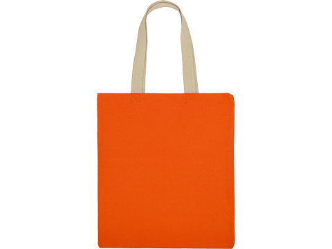Сумка для шопинга Steady из хлопка с парусиновыми ручками, 260 г/м2, оранжевый (P) - рис 4.