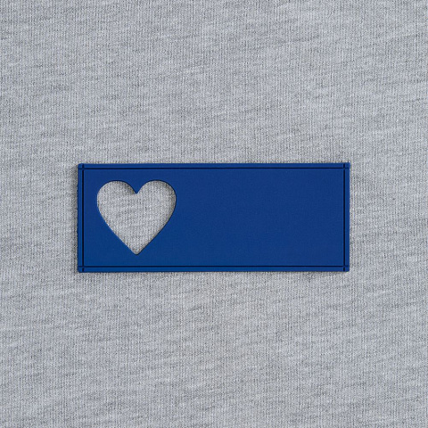 Лейбл из ПВХ с вырубкой «Сердце», синий - рис 3.