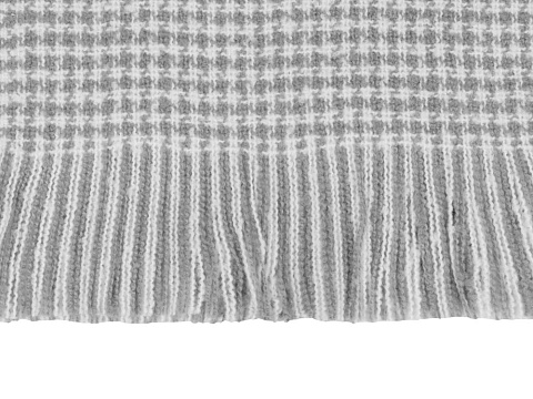 Акриловый плед Harp 130x180 см, белый/холодный серый - рис 3.