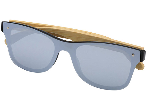 Солнцезащитные очки Tan с бамбуковыми дужками - Серебристый - рис 3.