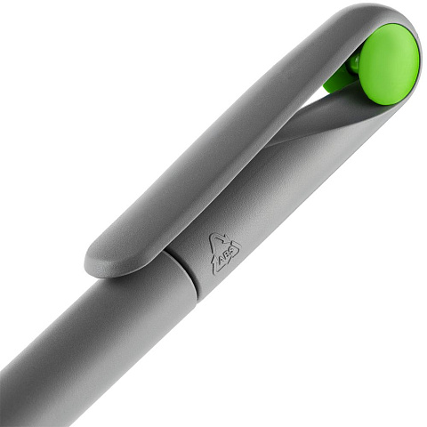 Ручка шариковая Prodir DS1 TMM Dot, серая с ярко-зеленым - рис 6.