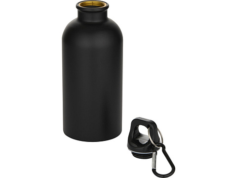 Oregon одностенная бутылка для воды с карабином, изготовленная из нержавеющей стали, сертифицированной по стандарту RCS, объемом 400 мл - Черный - рис 3.