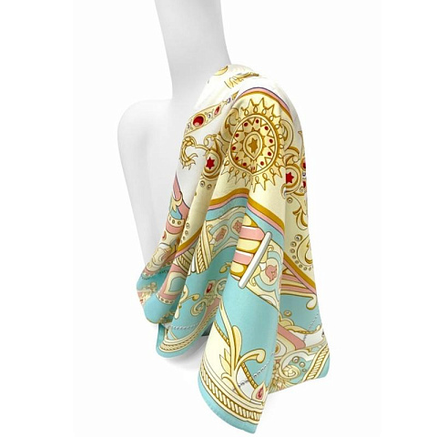 Подарочный шелковый платок "Азбука" - рис 4.