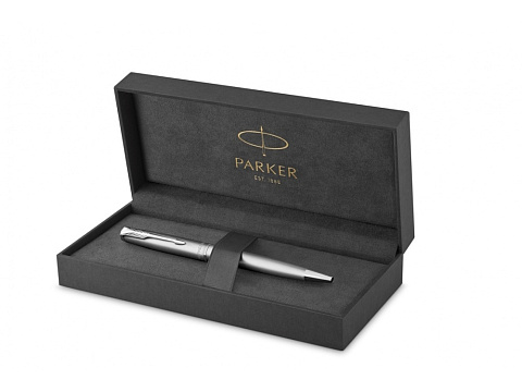 Шариковая ручка Parker Sonnet Stainless Steel CT, толщина линии M, цвет чернил черный, в подарочной упаковке - рис 2.