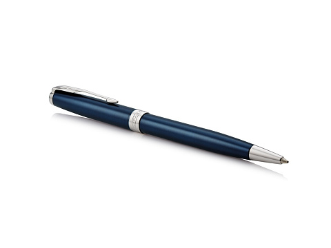 Ручка шариковая Parker Sonnet Core Subtle Blue CT, синий/серебристый - рис 2.