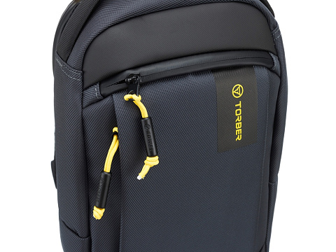 Рюкзак TORBER VOYAGE на одно плечо, серый, полиэстер 900D, 20х10х30 см, 5 л - рис 6.