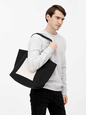 Шопер Shophop, черный с неокрашенным - рис 7.