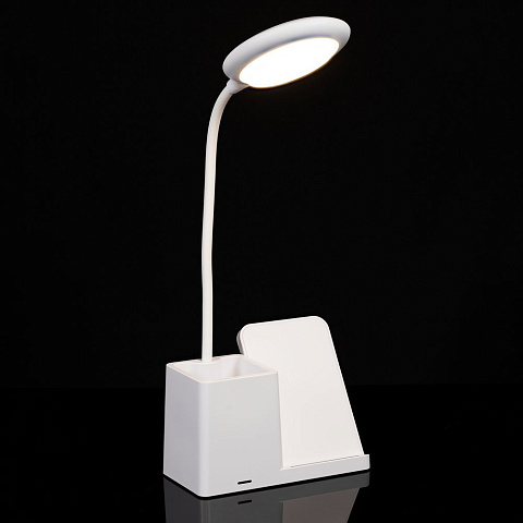 Лампа с органайзером и беспроводной зарядкой writeLight, ver. 2, белая - рис 15.