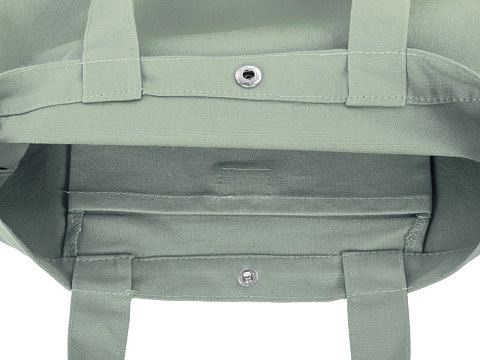 Сумка Helfer из хлопка на кнопке с регулирующейся лямкой, оливковый - рис 6.